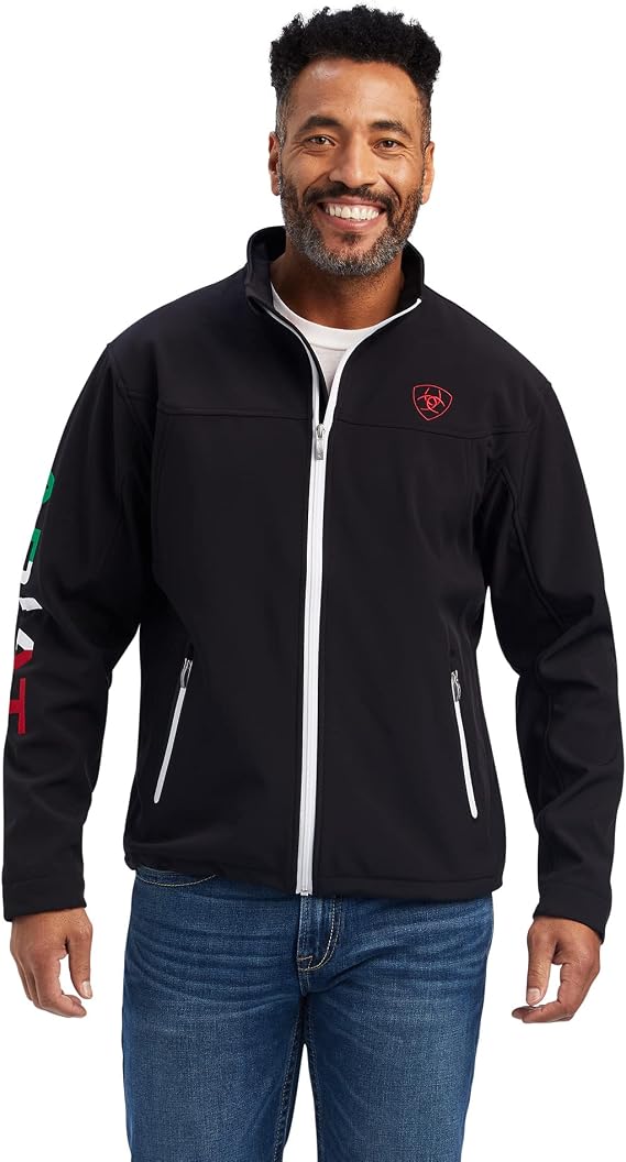 Ariat Men's Classic Team Softshell Mexico Jacket, Black