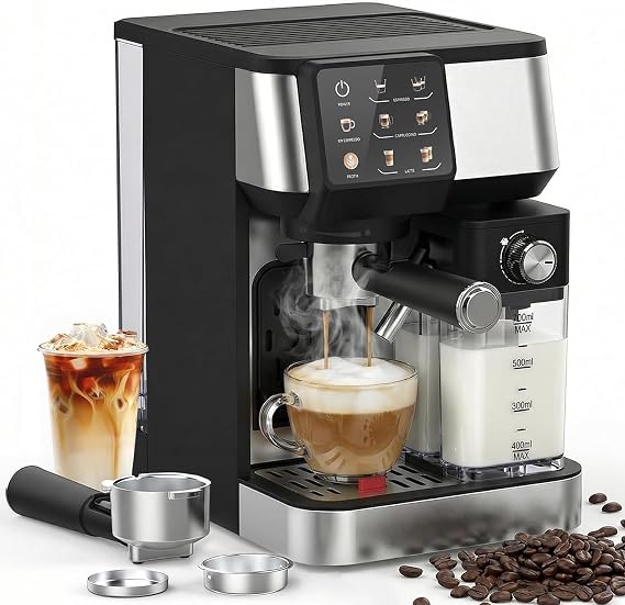 One-Touch Espresso Machine with Automatic Milk Frother