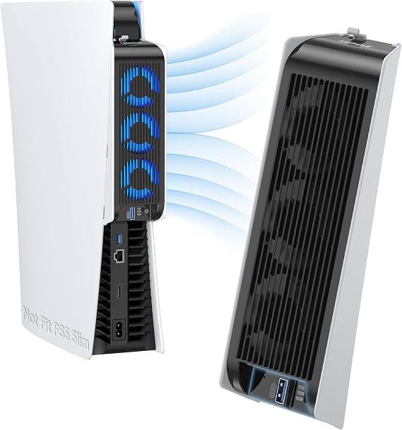 KIWIHOME Cooling Fan for PS5 2020, Quiet Cooler with Auto Speed USB3.0