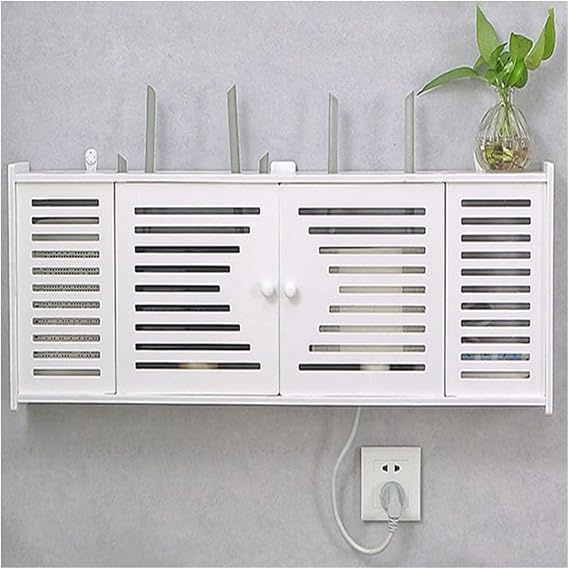 Router & Shelf Hanging WiFi Router Storage Box, Decorative WiFi Hider, TV Set-Top Rack, Wall Storage