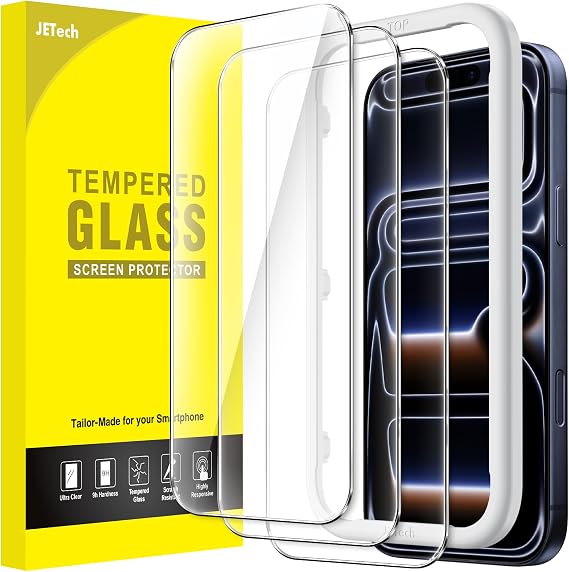 JETech Screen Protector for iPhone 18 Pro/17 Pro, Pack of 3