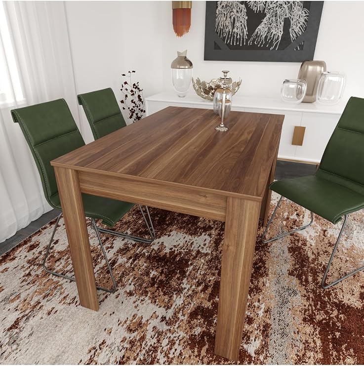 Single Mutfak Yemek Masası, 120X80 Cm, Dikdörtgen, Ceviz