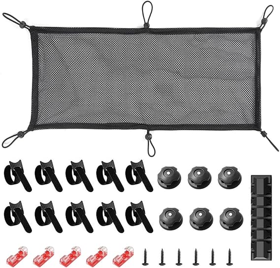 Under Desk Cable Management Net,Under Table Cord Management Mesh Organizer Flexible Wire Hiders for Most Table Hiding Cables Office