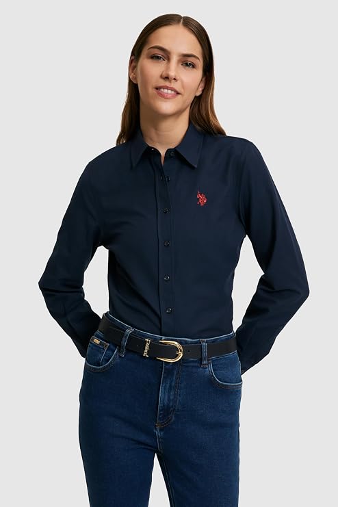 U.S. Polo Assn. Kadın Lacivert Gömlek Basic 50324791-VR033