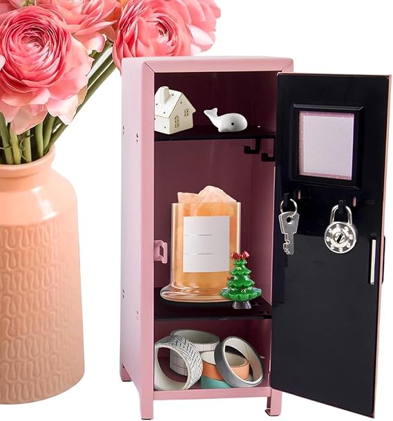 Personal Metal Locker Scratch-Resistant Lockable Safe Container