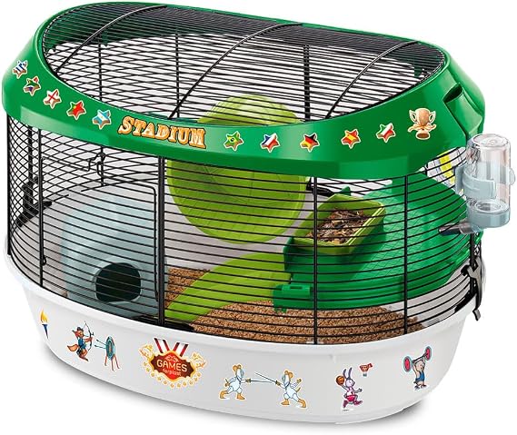 Including Ferplast Hamster cage, stadium rodent cage, small animal cage, hamster accessory, 50 x 34 x y 33 cm.