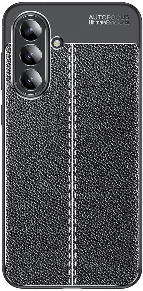 Ehr. Samsung Galaxy A36 Uyumlu Kamera Korumalı Deri Görünümlü Darbe Emici Tam Korumalı Auto Focus Lüks Silikon Kılıf