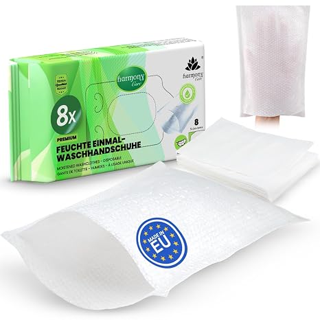 Harmony Care - 40 x soft disposable wash mitts made of spunlace disposable washcloths for adult care and babies extra thick irritation-resistant washcloths disposable moist