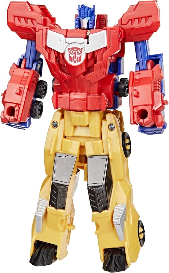 Transformers Crash & Combine Heroes, 3.75" Transforming Bumblebee and Optimus Prime Action Figure, Robot Toy for Kids Ages 6+