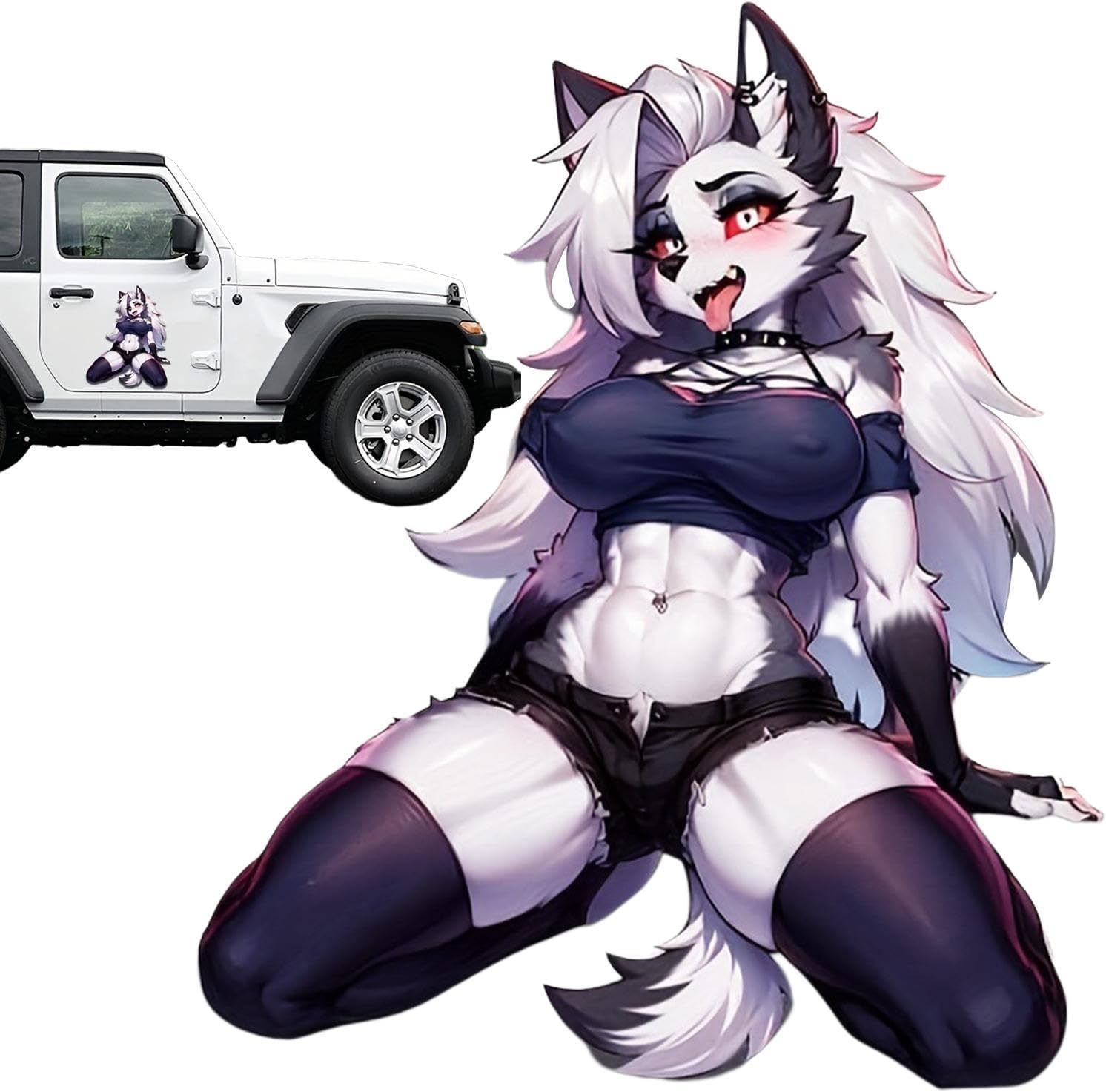 Hot Girl Sticker for Car Sexy - Adhesive Anti Scratch Sexy Fox Girl Car Sticker,Waterproof Decal Car Window Motorcycle Helmet Surfboard Decoration