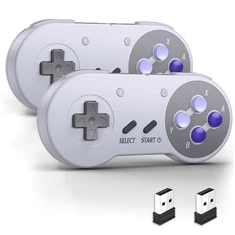 miadore 2 Stück Wireless USB-PC-Controller für Super SNES-Spiele