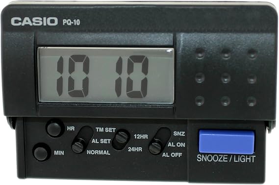 Casio PQ-10-1R Masa Saati, Masa Saati, Digital, Siyah