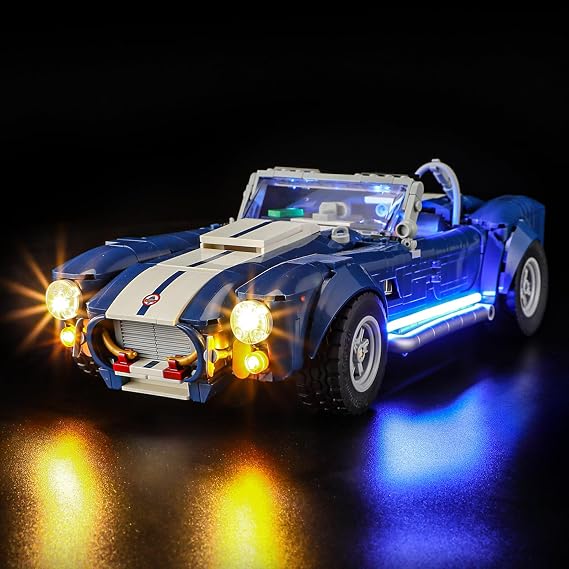 LED Light Set Compatible with LEGO Shelby Cobra 427 S/C Icons 10357 Building Blocks Model - Model Set NOT Included