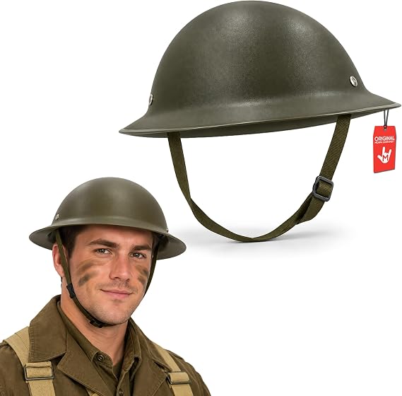 Nicky Bigs Novelties Army Helmet, Green WW2 Brody Costume Accessory
