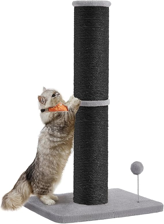 Feandrea Cat Scratcher Pole, Sisal, 85cm, Thick, Ink Black, PCA041B01
