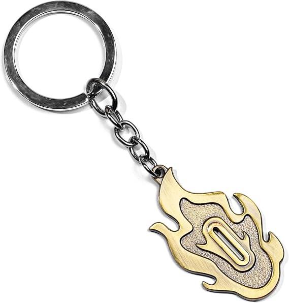 Demon Slayer Keychain with Hanafuda & Rengoku Charms, Premium Demon Slayer Gifts and Anime Merch
