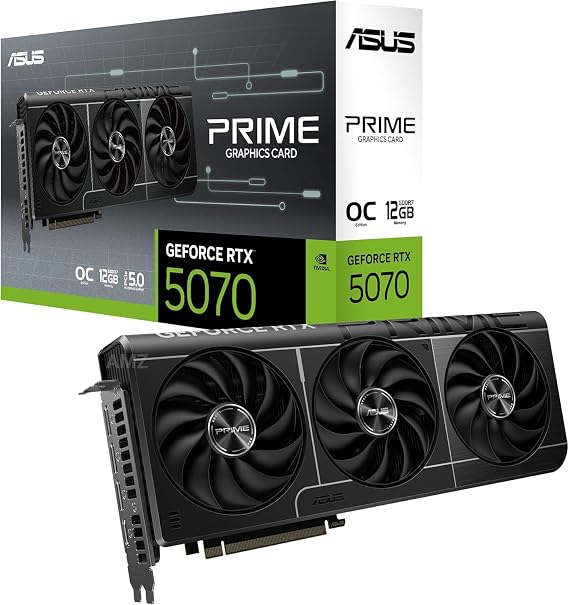 ASUS Dual RTX 5070 12GB Graphics Card – GDDR6, PCIe 4.0, Dual Fan Cooling, Ray Tracing
