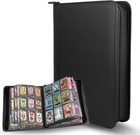 9-Pocket Trading Card Binder, 30 Pages Holding 540 Pockets, PU Trading Card Album Card Folder Card Binder Holder Album for MTG, TCG, Pokemon Yu-Gi-Oh, Basketball Sports Cards, Game Cards