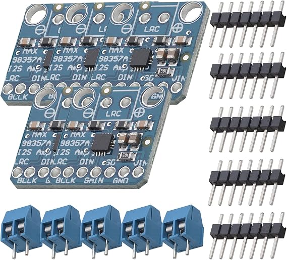AZDelivery MAX98357A I2S 3W Mono Amplifier Class D Filterless Amplifier Breakout Module DAC Decoder Module Audio Board with Wide Application Includes E-Book