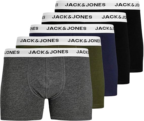 Jack & Jones Erkek Jacoliver Trunks 5 Pack Boxer Şort