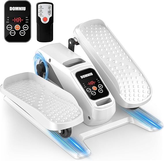 Under Desk Elliptical Machine, Electric Ellipse Leg Exerciser While Sitting for Seniors Adults, Quiet & Portable Electric Seated Pedal Exerciser with Remote Control, 15 Adjustable Speeds, 5 Auto Modes