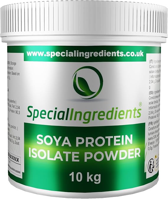 SOYA Protein Isolate Powder 10kg Vegan, Non-GMO, Gluten Free, Lactose Free, Plant Based - Recyclable Container