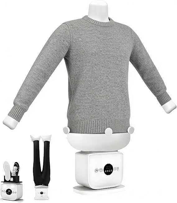 Clothes Iron, Upgraded Touched Automatic Ironing Machine for Home, 360° Hands Frees Automatic Garment Ironing Machine, 8 Minutes Quick Ironed Dry, Size to XXL, Gentle Wrinkle Remover