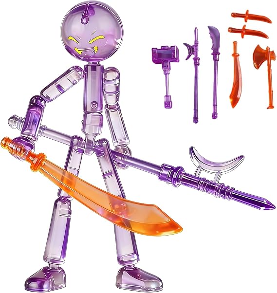 Collectable Action Figures Set, Stop Motion Figures With 7 Weapons, 12x18x3cm, Full Body Mechanical Doll, Multi-Jointed Movable Robot, Full Body Poseability, for Kids, Hobbyists (E#)