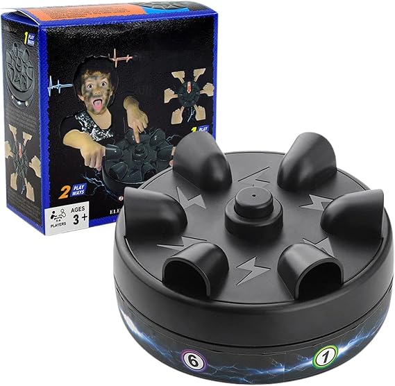 Micros Electric Shocking Lie-Detector, Six Finger Lie-Detector, Electric Shock Roulette Game, Lie-Detector Game, Prank Toys Practical Jokes Game for 2-6 Players