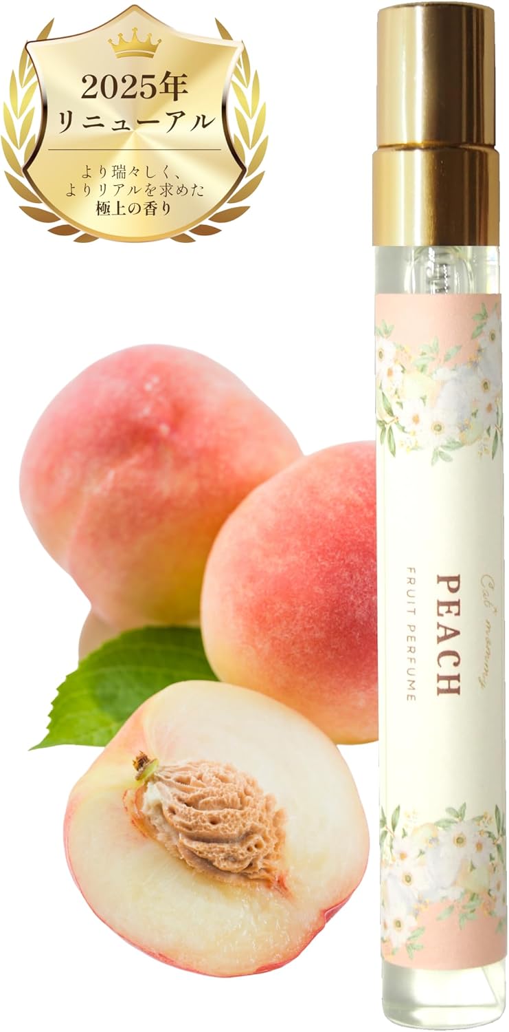 Pursuing Fresh Peach Scent Perfume, Peach 0.3 fl oz 10 ml, Handmade by Perfumer, Spray Type, Eau De Parfum, Made in Japan, Gift, Gift, Cat Mummy