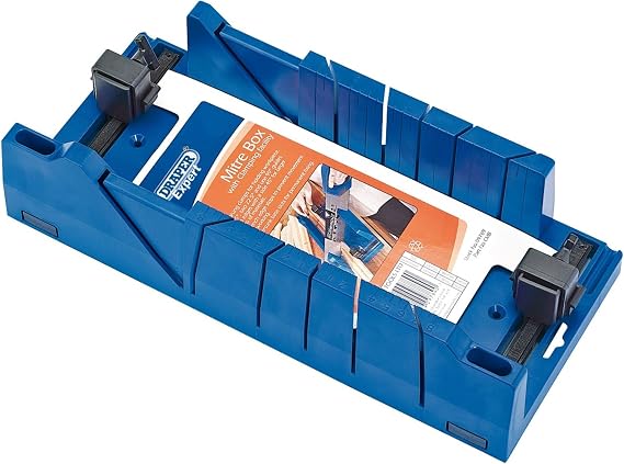 Draper Clamping Mitre Block | 367 x 116 x 70mm Mitre Box | 45° , 22.5° and 90° Angle Precision Cutting Box | Moulded Coving Miter Tool | Spring Clamps | 09789