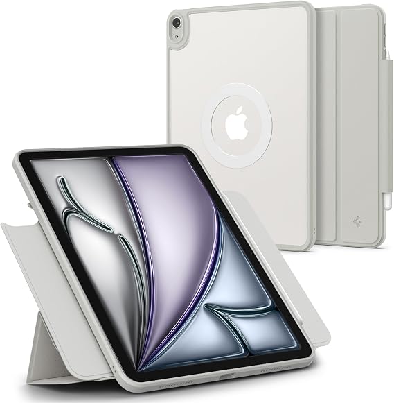 Spigen iPad Air 13" (2026/2025 / 2024) ile Uyumlu MagSafe Kılıf Air Skin Pro OneTap Metal Ring Mag Fit Gray - ACS08491
