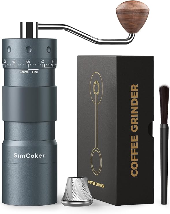 Manual Coffee Grinder, 16μm External Adjustment