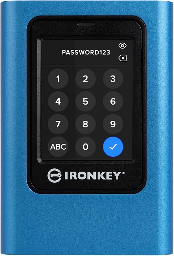 Kingston IronKey Vault Privacy 80 - External SSD - FIPS 197 Certified & XTS-AES 256-bit Encrypted- Up to 250MB/s read, 250MB/s write - IKVP80ES/960G