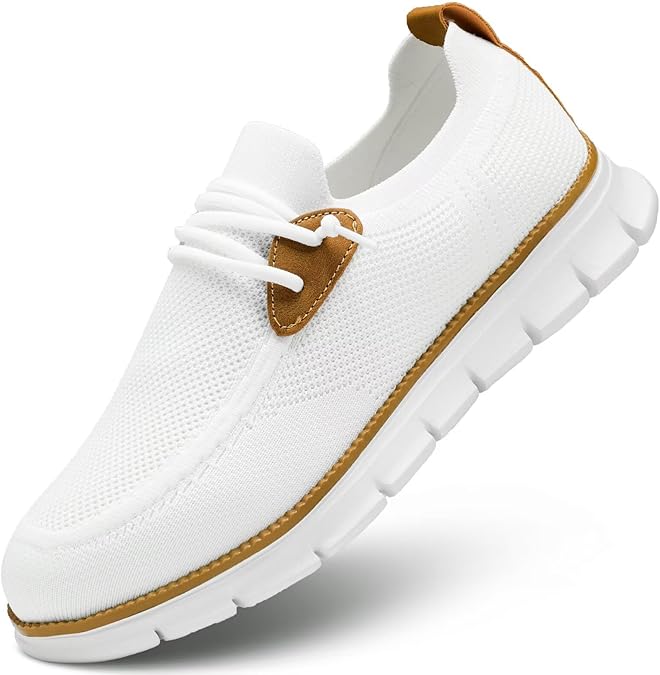 Men's Casual Sneakers Dress Shoes - Comfort Sneakers Mesh Knit Lightweight Breathable Formal Oxford Business Shoes