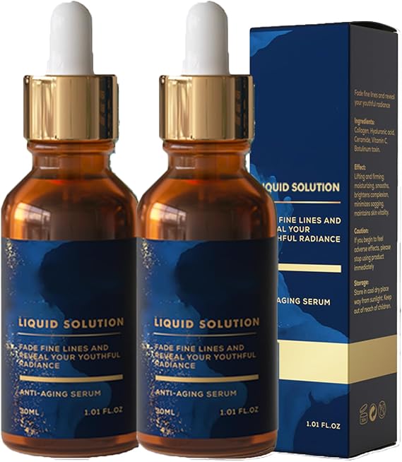 Boto-x Liquid Solution,2PCS Boto-x Serum,Boto-x Stock Solution Facial Serum,Hydrating Serum for Dry Skin,Anti Wrinkle & Absorb Quickly,Night Serum for Anti Aging,Suitable for All Skin Types-30ML*2