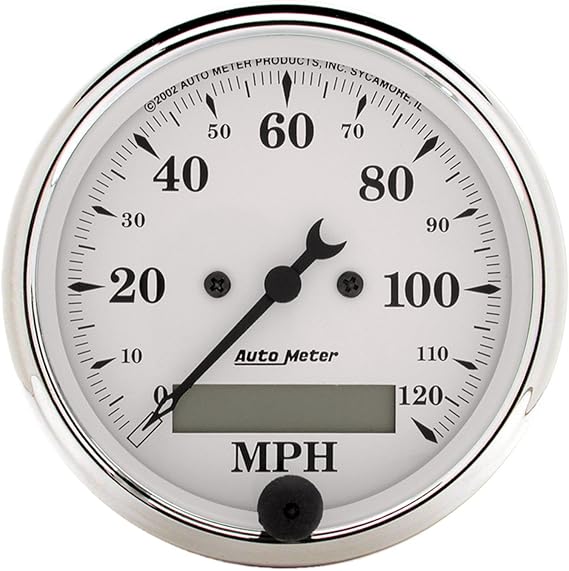 AUTO METER 1688 Old Tyme White Electric Programmable Speedometer