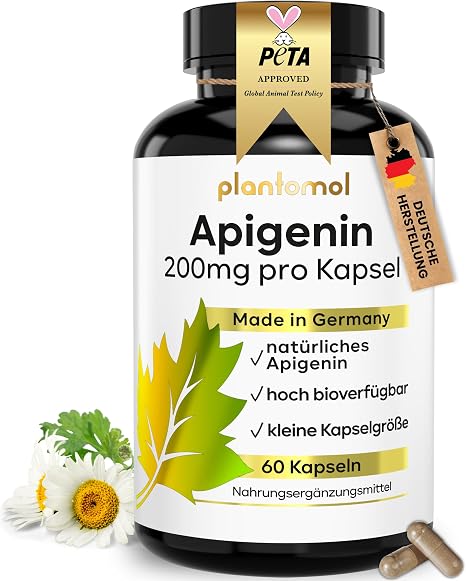 60 Apigenin Capsules - 2 Month Supply - Apigenin 200mg - Plantomol