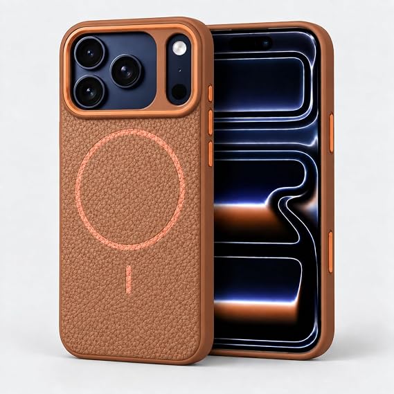 Coverzone iPhone 17 Pro Max ile Uyumlu Cowboy MagSafe Kılıf Brown