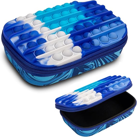 ZIPIT Pop Case for Kids Fidget Toy Silicone Sensory Push It Case Large Capacity Pencil Case