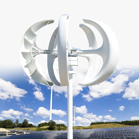 10000W Vertical Wind Turbine Generator Kit, 48V 3 Phase AC Wind Power Generator with Controller, Compatible with 12V/24V/110V/220V, Ideal for Home,