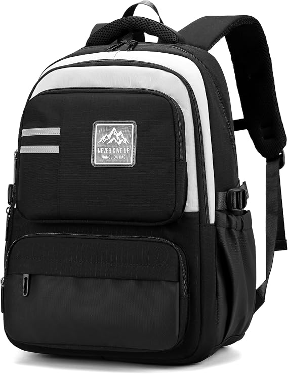 Amythe School Backpack Teenage Boys 8 to 15 Years Large 38L, Black