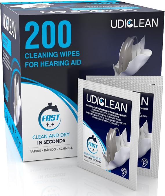 200 Wet Wipes for Hearing Aids and Cochlear Implants