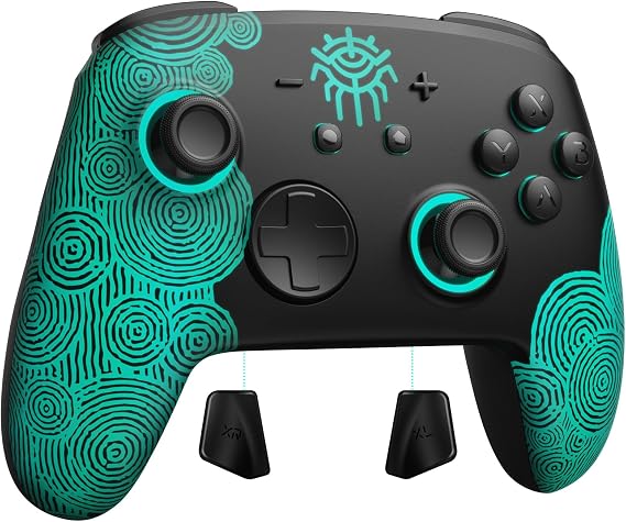 PALPOW NFC Switch 2 Pro Controller, Switch2/SwitchOLED/Lite Compatible Switch Wireless Controller, Ergonomic Hall Effect Gamepad with RGB Lighting/One-Click Wake up/Turbo - Black