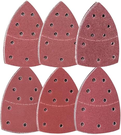 72 Pcs Sanding Sheets, Hook and Loop Mouse Sander Pads, Detail Sander Paper