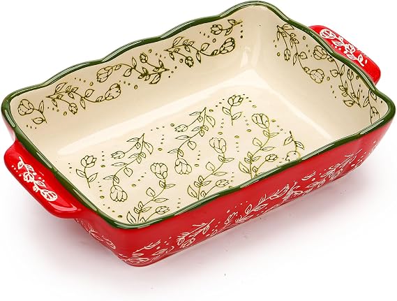 Ceramic Baking Dish,Rectangular Baking Dishes,Casserole Dishes for Oven, Lasagne Dishes,Bakeware with Handles for Lasagne, Pies, Casserole, Tapas,Roasts