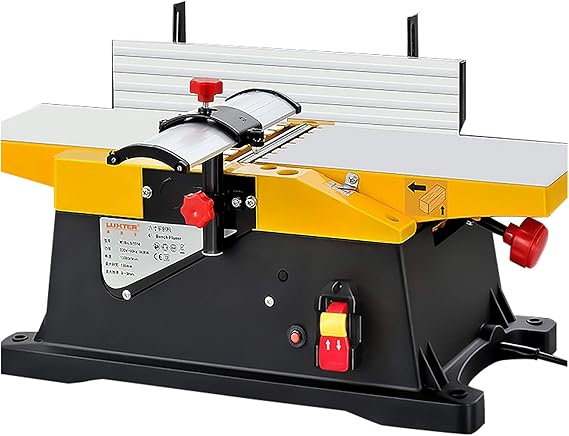 1800W Multifunctional Jointers Woodworking 6 Inch Benchtop Jointer - 12000 RPM/min Jointer Planer Heavy Duty Benchtop Planer For Wood Cutting Thickness Planer