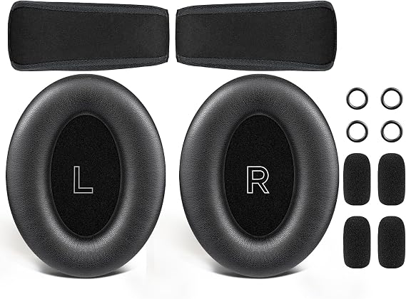 SOULWIT Replacement Kit for Bose A30 Aviation Headphones - Black