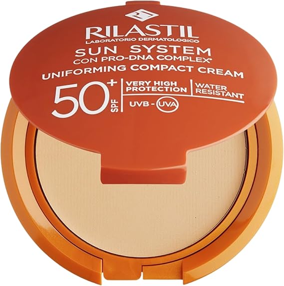 Rilastil Sun System, Compact Foundation SPF50+, Beige Tone, 10 g