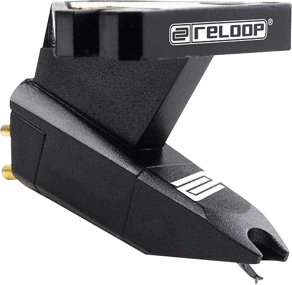 Reloop OM Black headshell mount DJ/HiFi cartridge and stylus great sound for DJ and listening